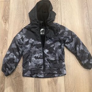 Nike Kids Jacket - Black and Gray Camo